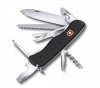 Scyzoryk Victorinox Outrider 0.8513.3 - Do kempingu, 14 funkcji, blokowane ostrze, z piłą i nożyczkami - 111 mm - Czarny
